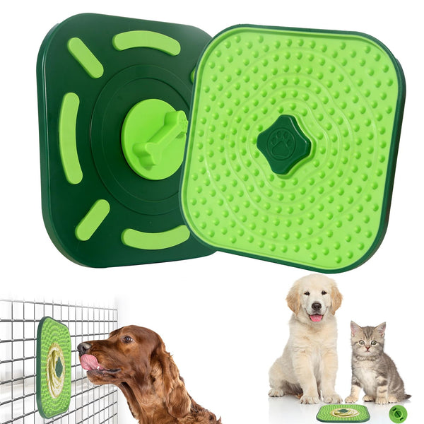 CyperGlory Tapis Interactif pour Léchage de Chien pour Cage - Plaque à lécher au Beurre de Cacahuète & Yogourt, Antistress et Éducation, Cadeau Sécurisé et Souple